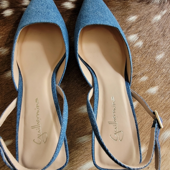 Anthropologie Guilhermina Slingback Kitten Heel in Denim - Picture 9 of 13
